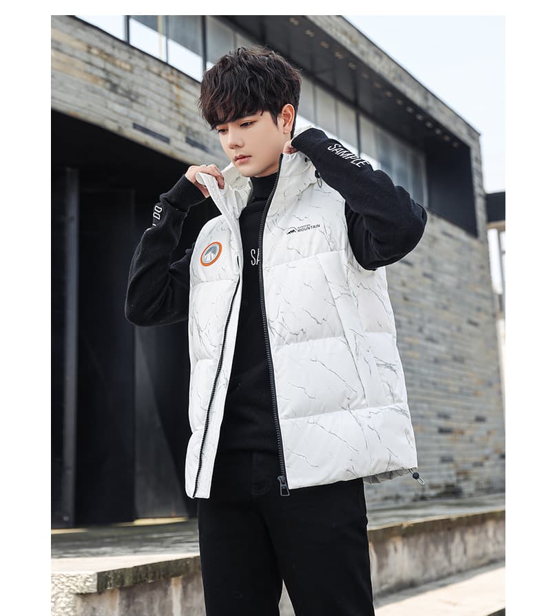 ベスト メンズ ダウン アーバンフードダウンベスト