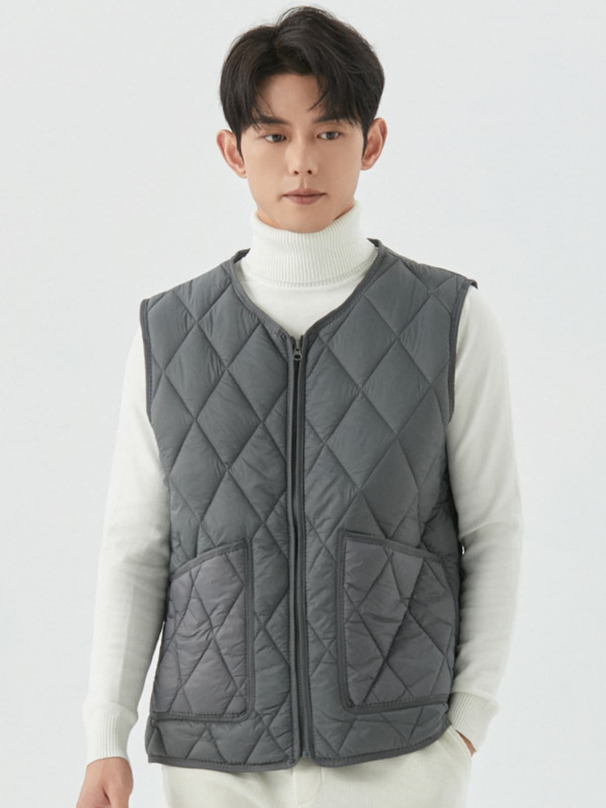 ベスト メンズ キルティング内蔵ダウンベスト