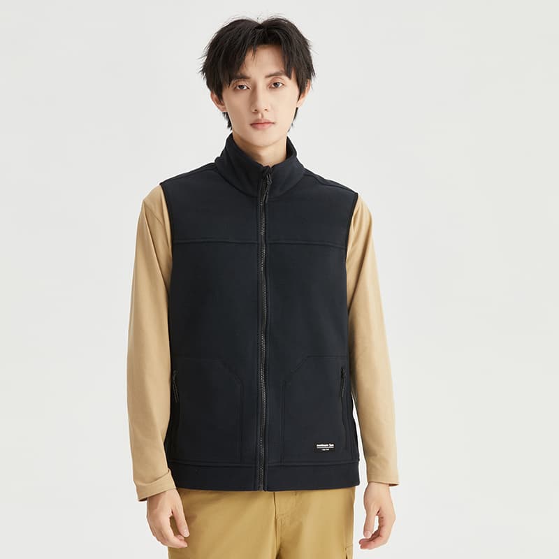 ベスト メンズ フリース スタンドカラー