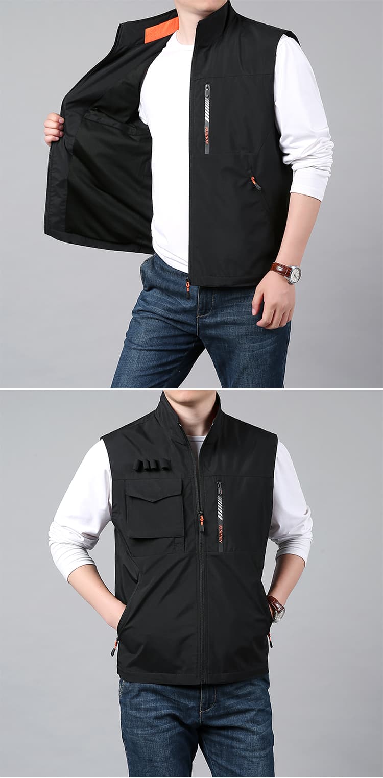 ベスト メンズ ナイロン 多機能ユーティリティベスト