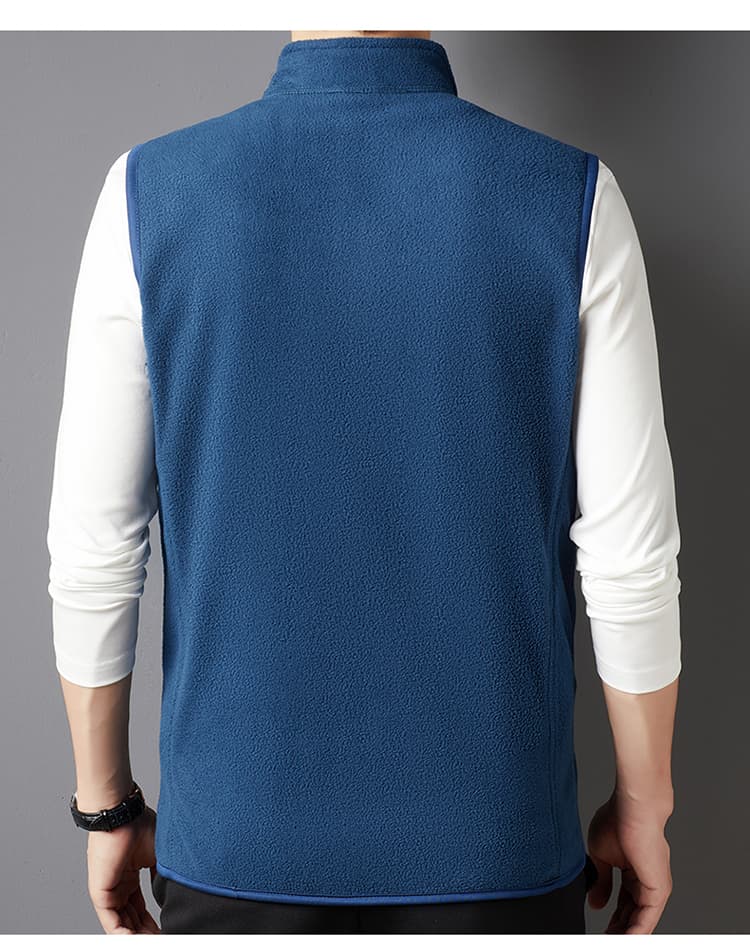 ベスト メンズ フリース スタンドカラー