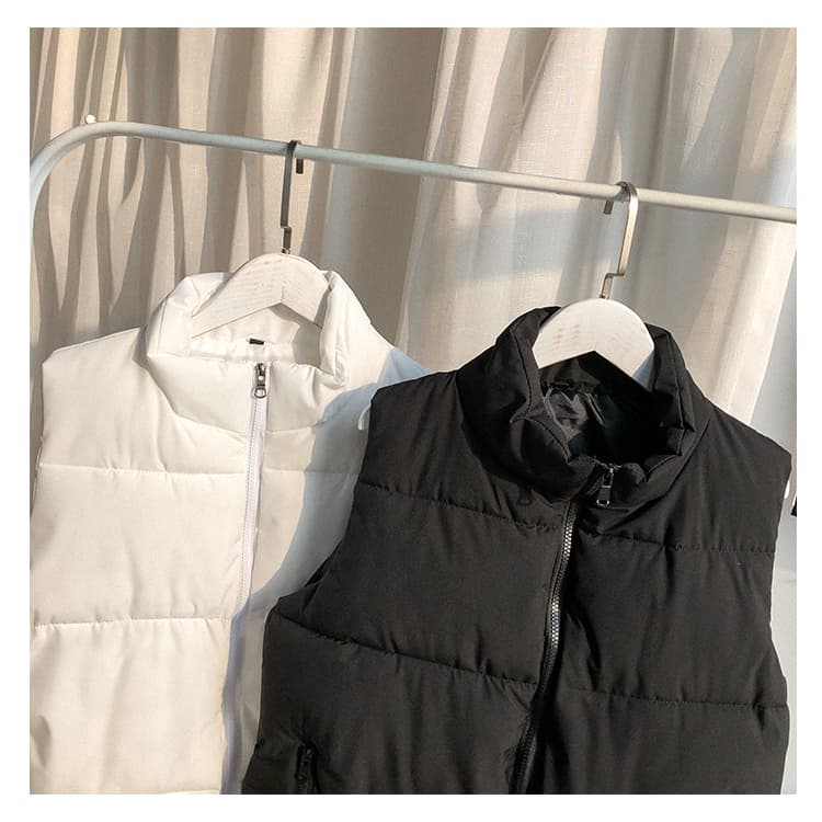 ベスト メンズ スタンドカラー軽量ダウンベスト