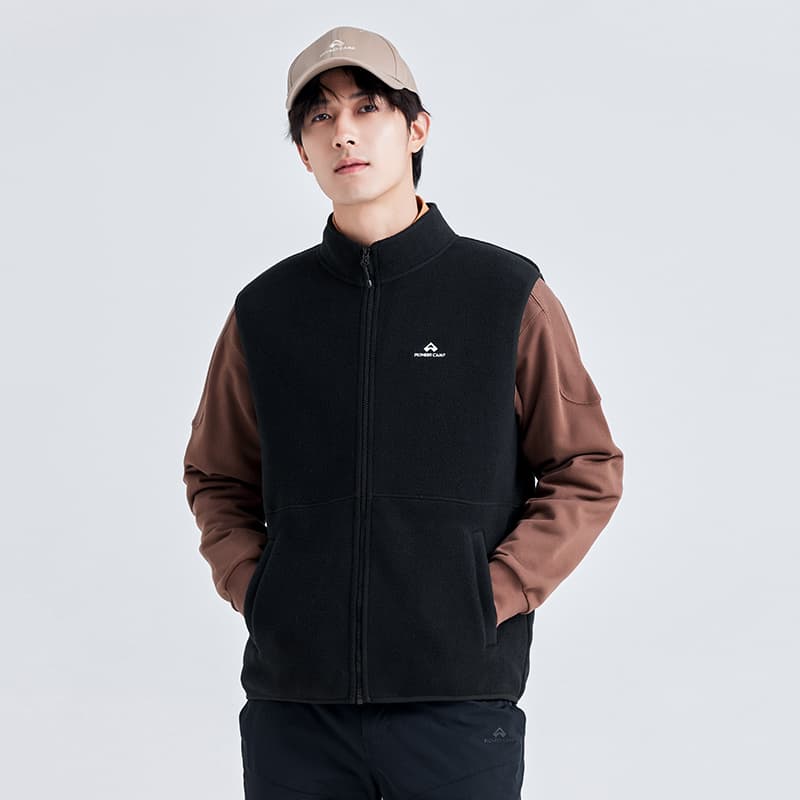 ベスト メンズ フリース 立ち襟シンプル