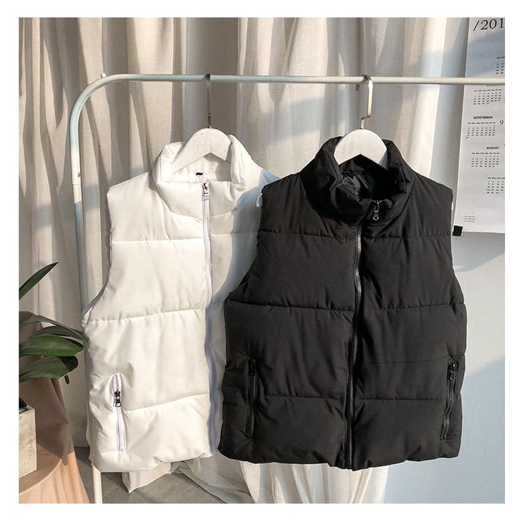 ベスト メンズ スタンドカラー軽量ダウンベスト