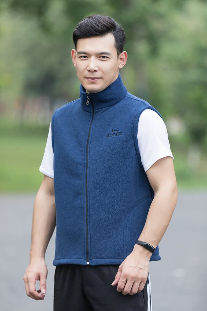 ベスト メンズ フリース 立ち襟スマート