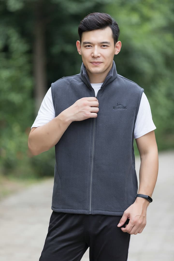 ベスト メンズ フリース 立ち襟スマート
