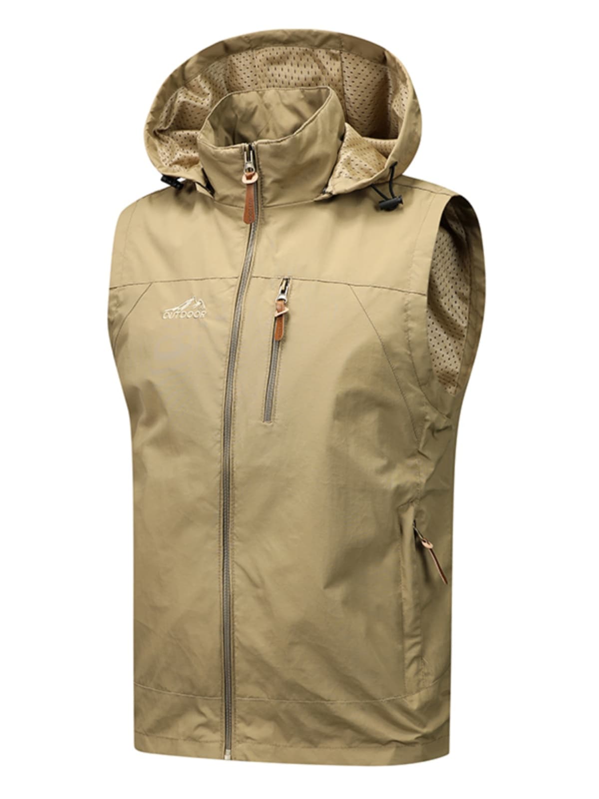 ベスト メンズ アウトドア フード付きナイロンベスト