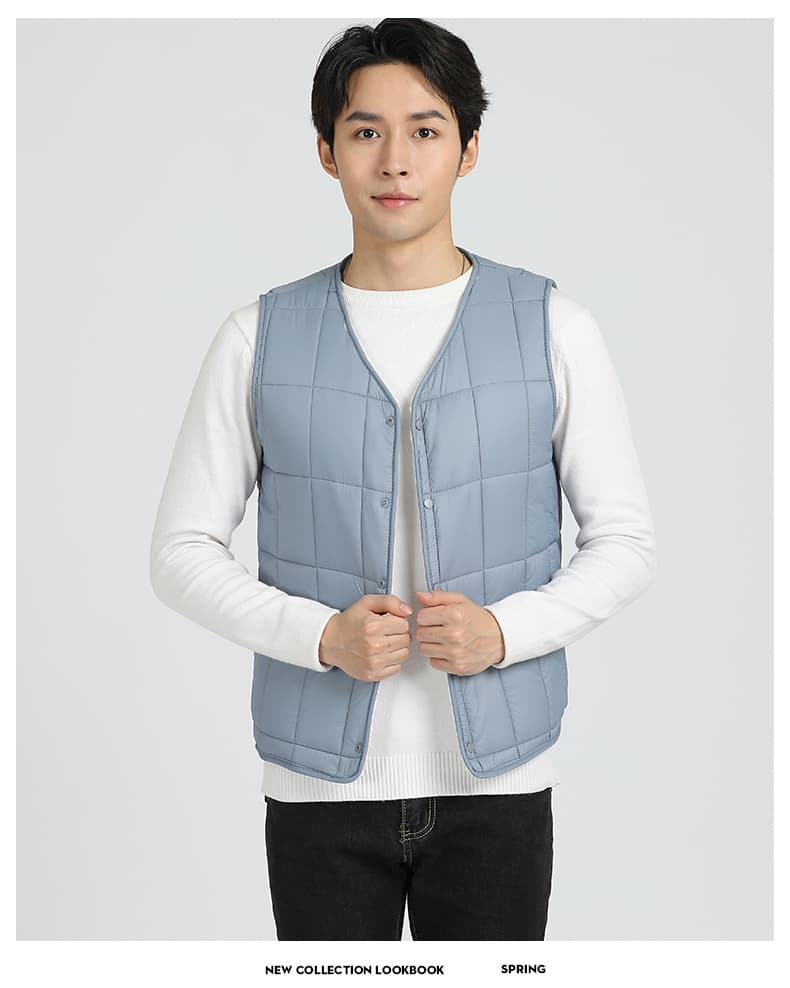 ベスト メンズ 軽量キルティングボアベスト