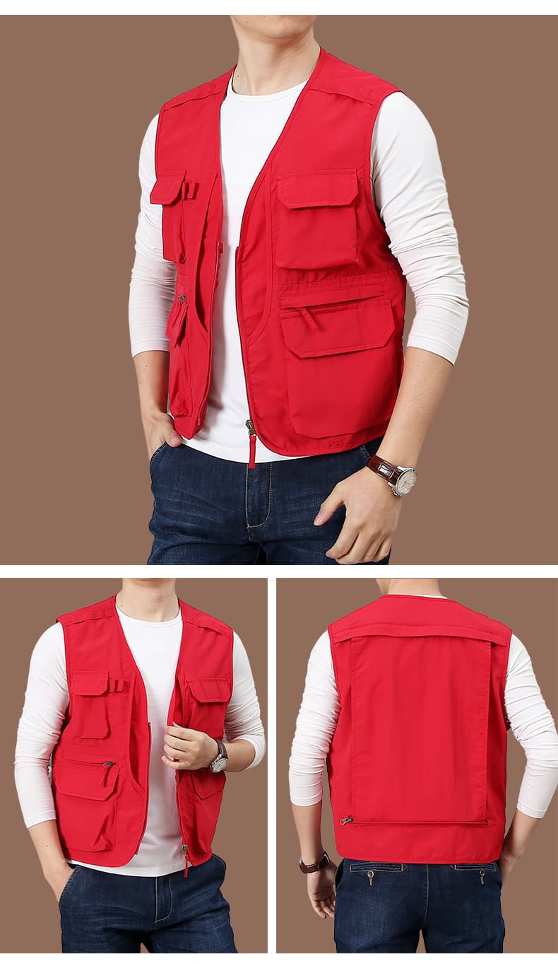 ベスト メンズ 多機能実用ナイロンベスト