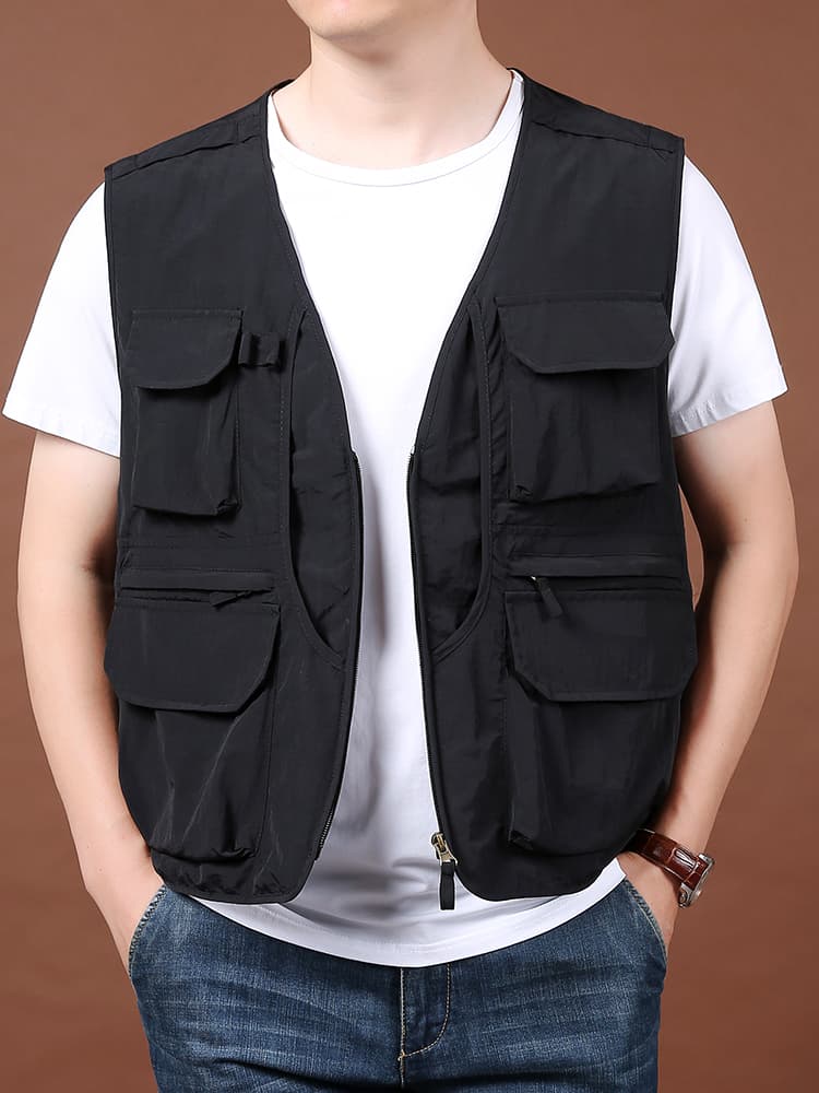 ベスト メンズ 多機能実用ナイロンベスト