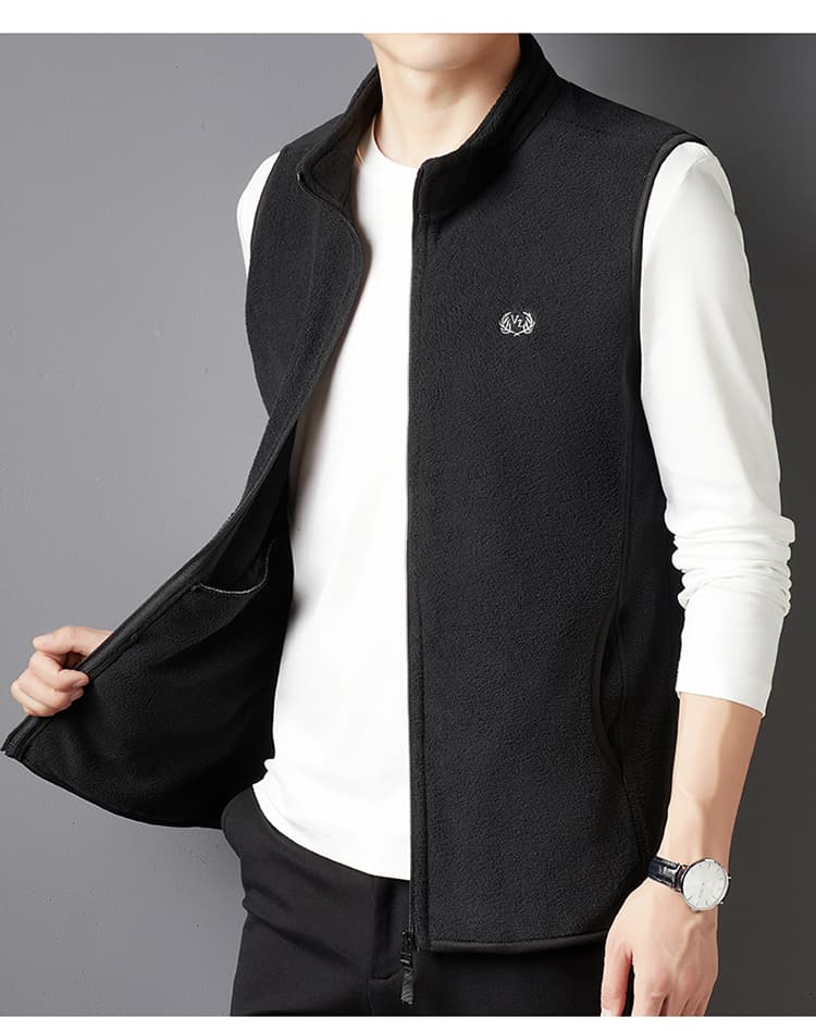 ベスト メンズ フリース スタンドカラー