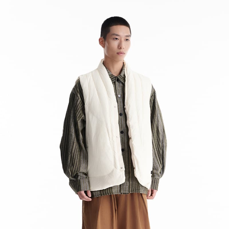 ベスト メンズ ダウン 職人仕立てキルティングダウンベスト