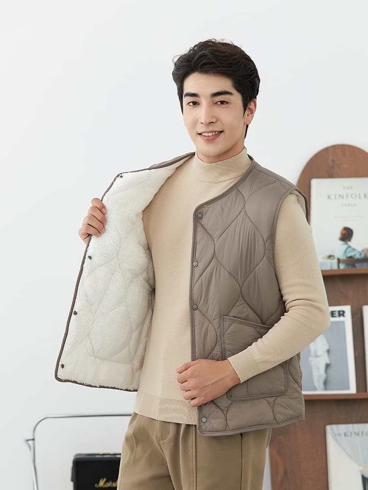ベスト メンズ 高機能キルティングボアベスト
