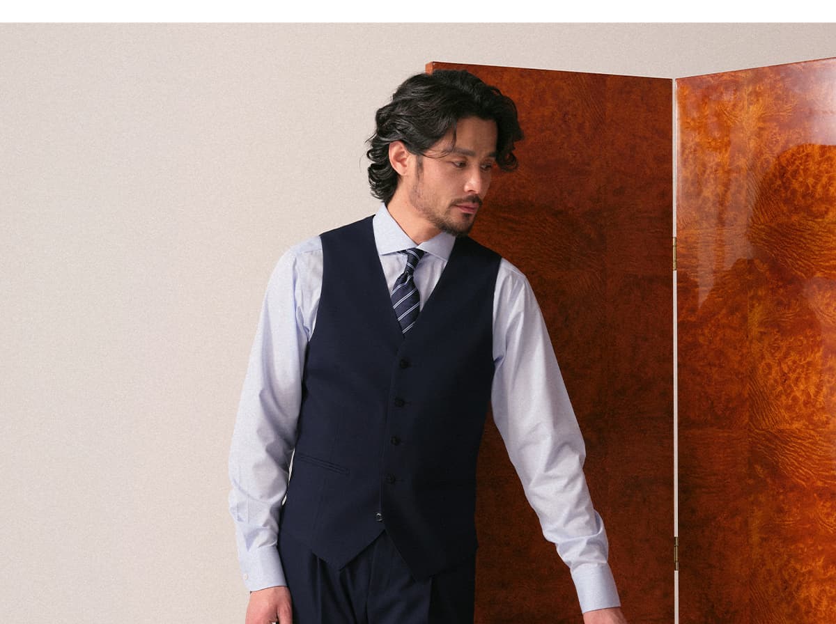 ベスト メンズ スーツ 上質仕立て フォーマルベスト