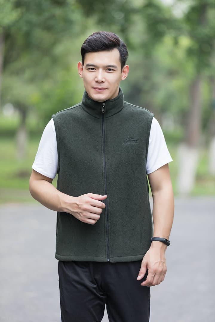 ベスト メンズ フリース 立ち襟スマート