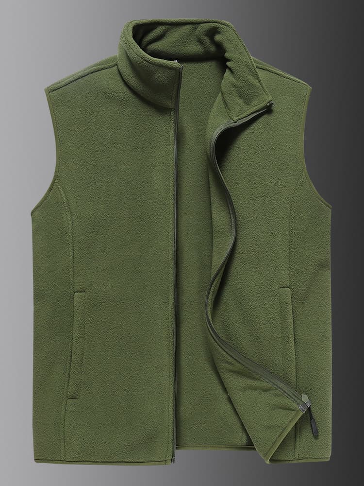 ベスト メンズ スタンドカラー あったかフリースベスト