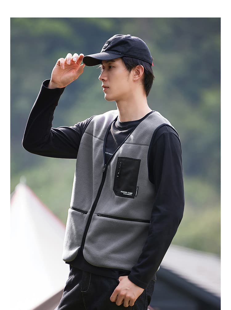 ベスト メンズ フリース アウトドア用多機能フリースベスト