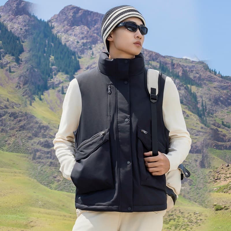 ベスト メンズ ダウン アウトドア多機能ダウンベスト