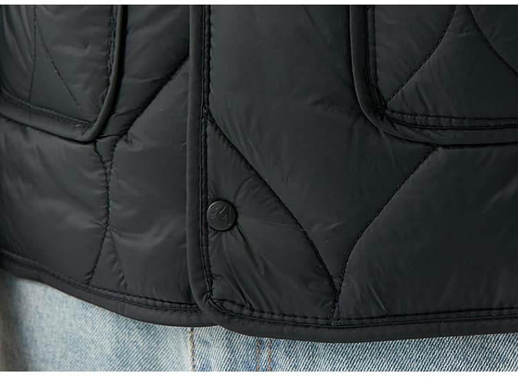 ベスト メンズ 格子キルティング ライトダウンベスト