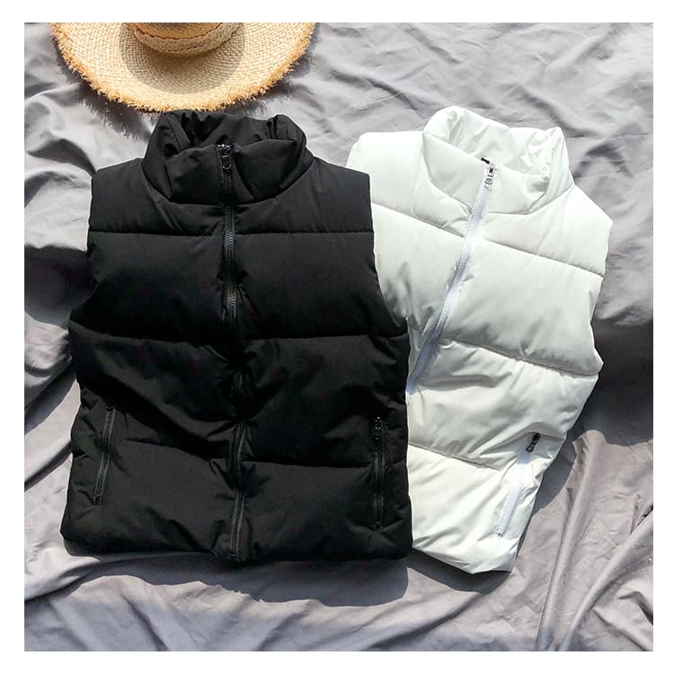 ベスト メンズ スタンドカラー軽量ダウンベスト