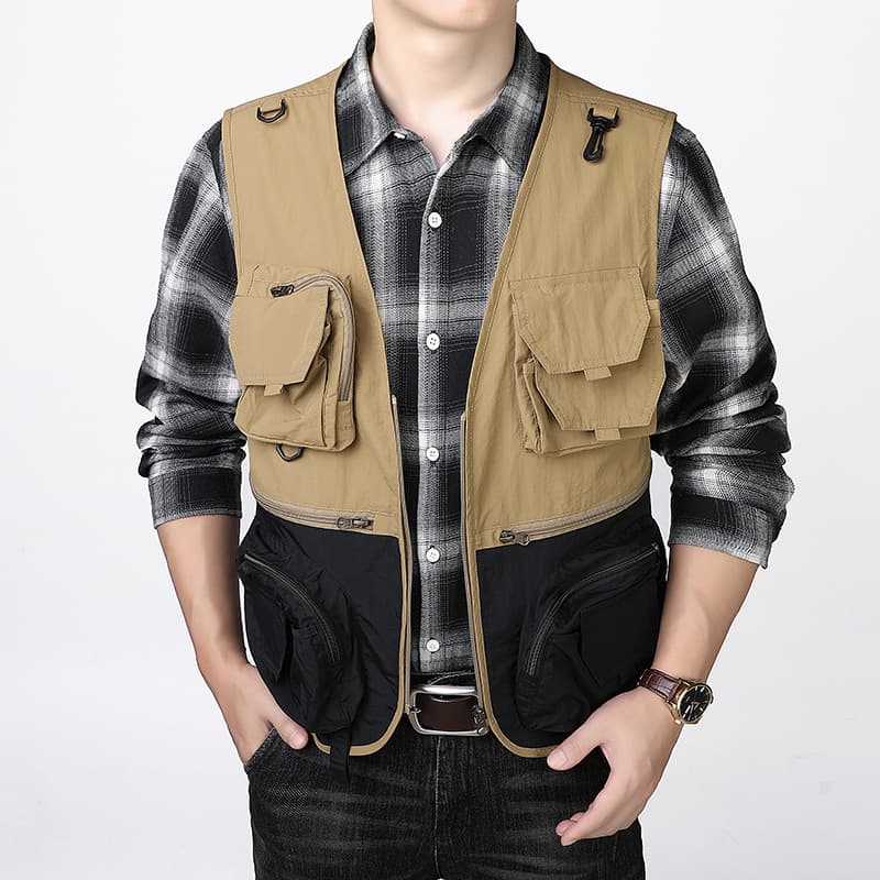 ベスト メンズ 多機能マルチポケットフィッシングベスト