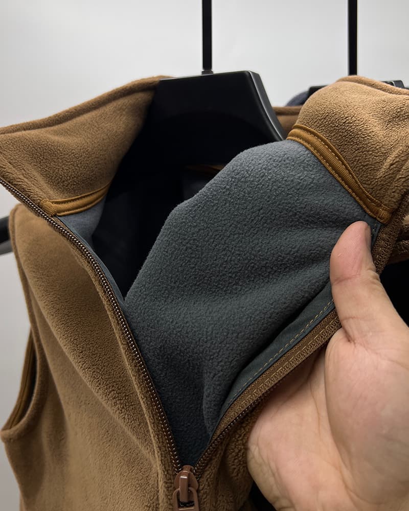 ベスト メンズ スタンドカラー ふわもこベスト