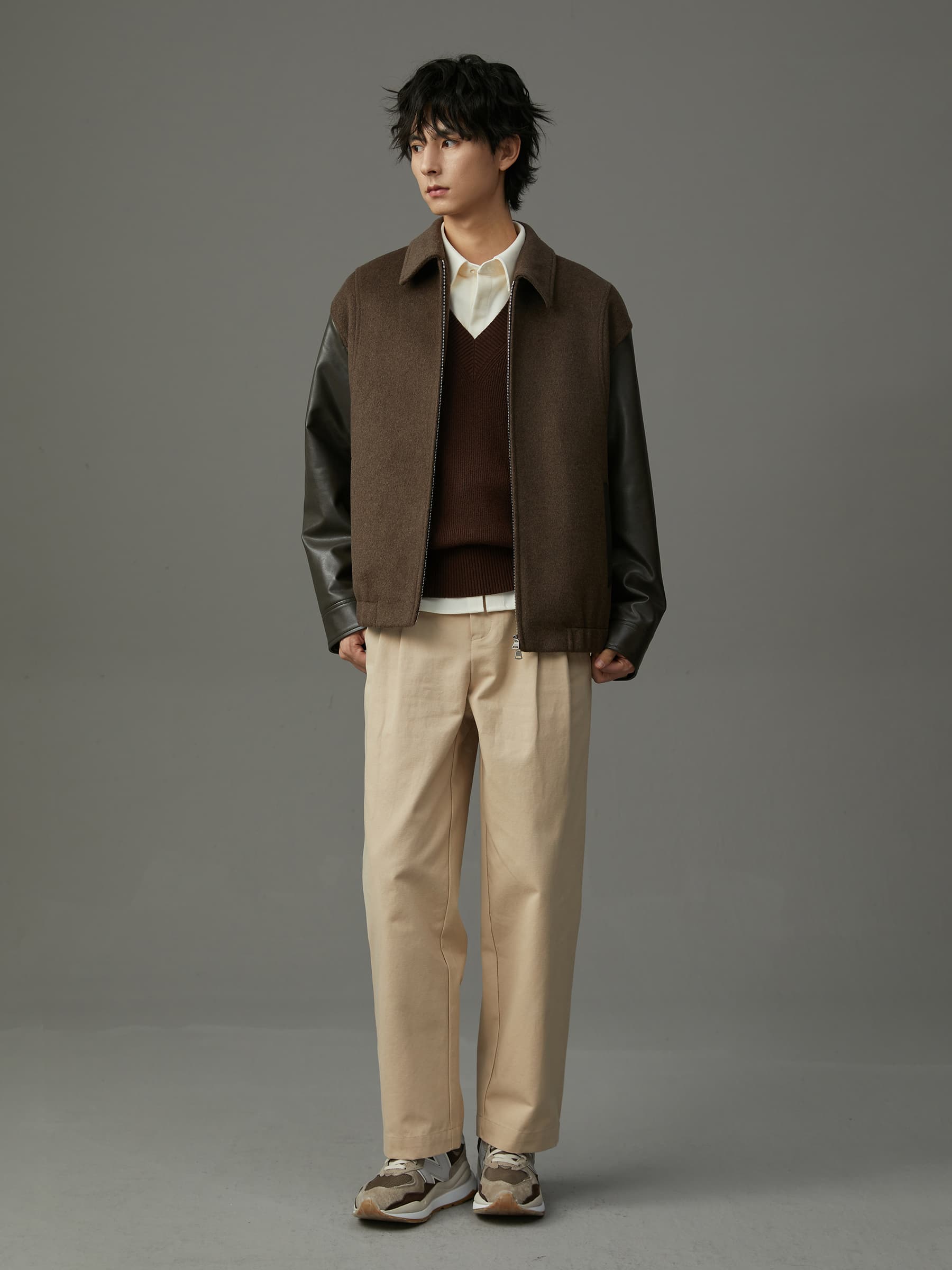ベスト メンズ ニット スクールスタイル ベストニット