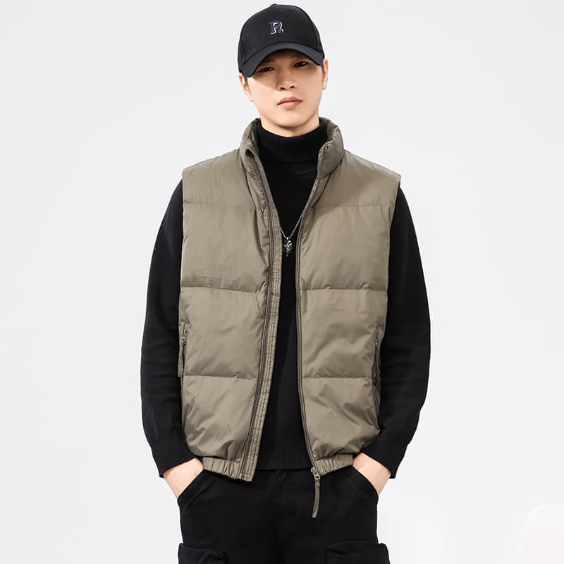 ベスト メンズ ダウン 立体キルト防寒ダウンベスト