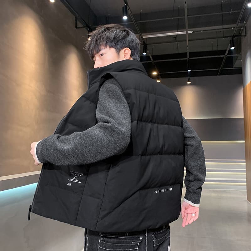 ベスト メンズ ダウン スタンドカラー ダウンベスト