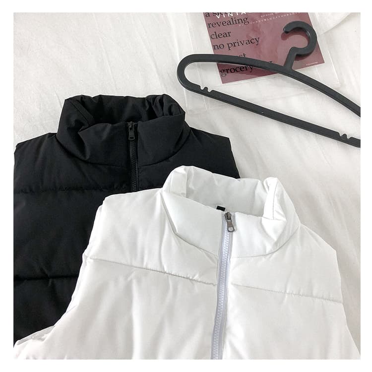 ベスト メンズ スタンドカラー軽量ダウンベスト