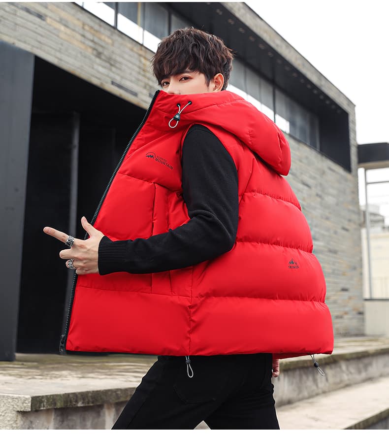 ベスト メンズ ダウン アーバンフードダウンベスト