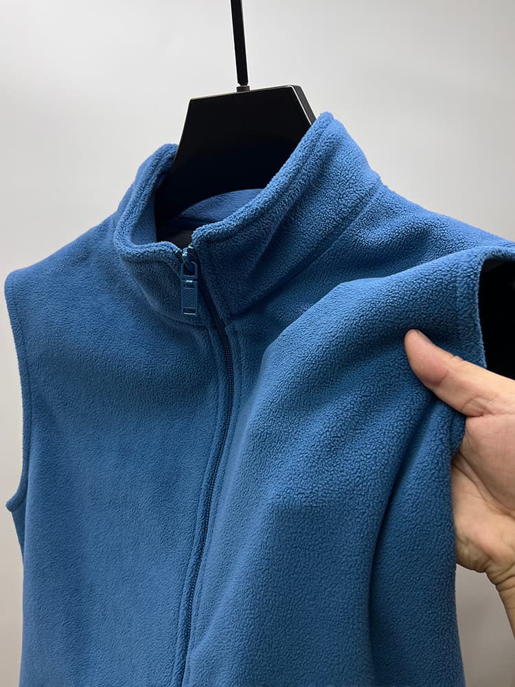 ベスト メンズ スタンドカラー ふわもこベスト