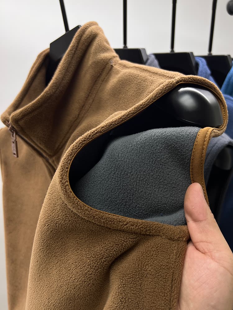 ベスト メンズ スタンドカラー ふわもこベスト