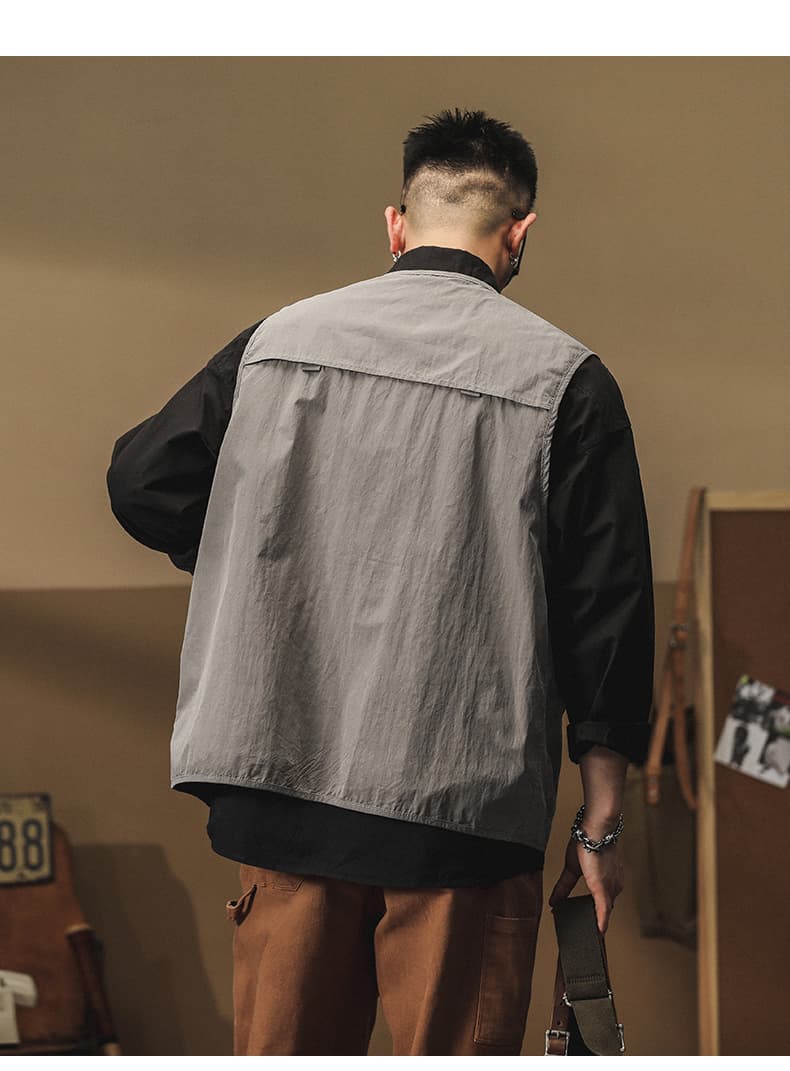 ベスト メンズ ナイロン アウトドアユーティリティベスト