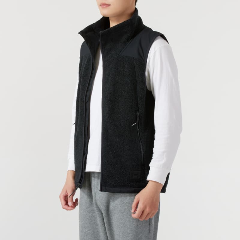 ベスト メンズ フリース 立体裁断あったか機能性フリースベスト