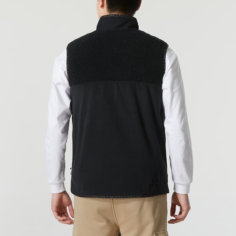 ベスト メンズ  フリース 切り替えスタンドベスト