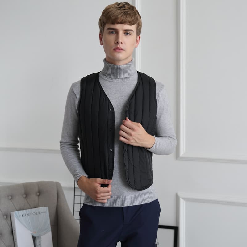 ベスト メンズ 軽量スタイリッシュインナーダウンベスト