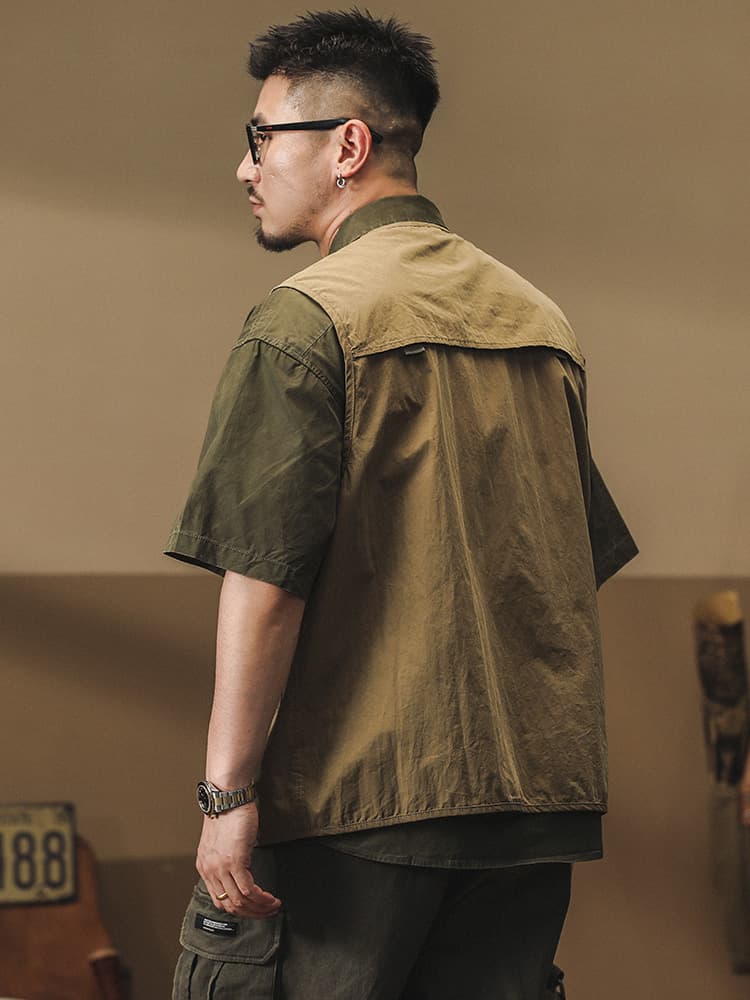 ベスト メンズ ナイロン アウトドアユーティリティベスト