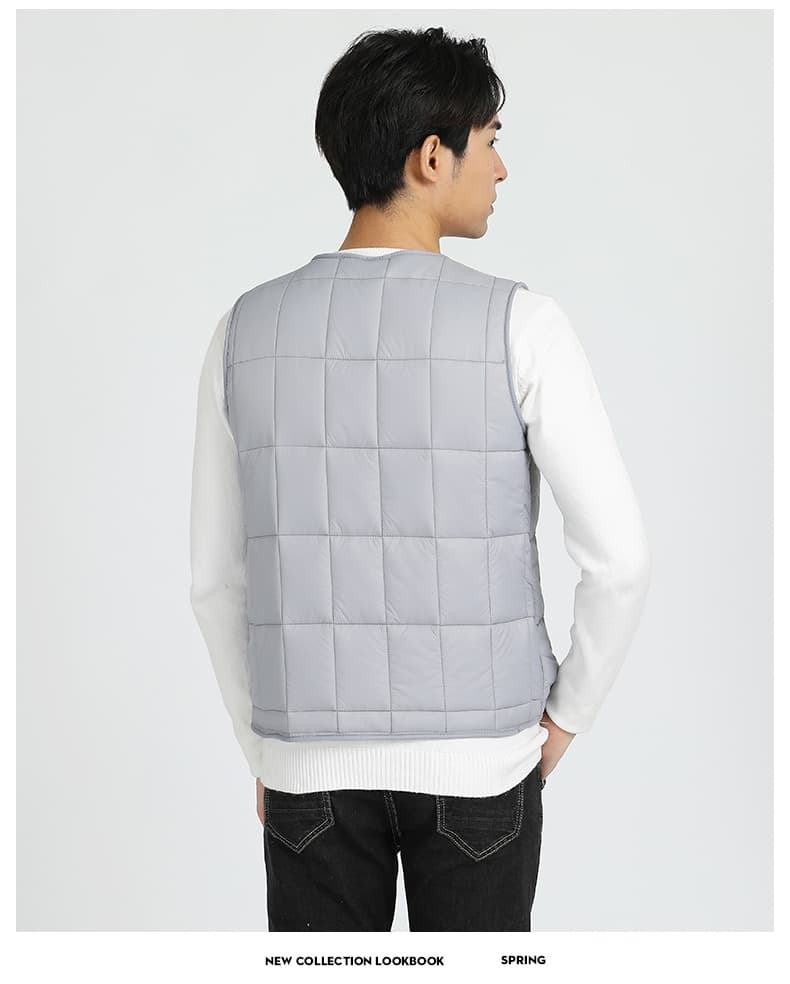 ベスト メンズ 軽量キルティングボアベスト