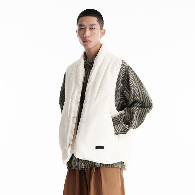 ベスト メンズ ダウン 職人仕立てキルティングダウンベスト