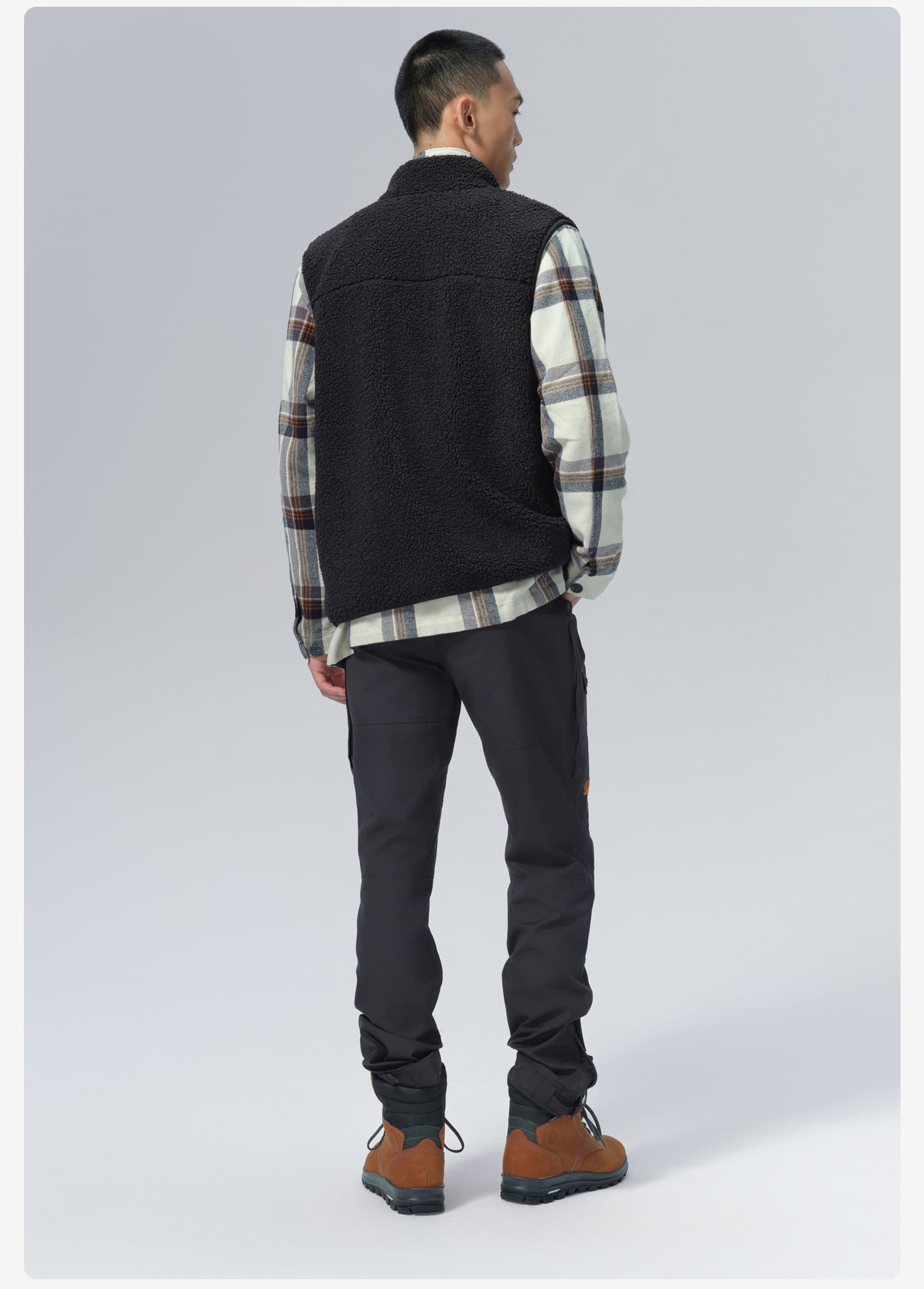 ベスト メンズ フリース もこもこ暖か立ち襟