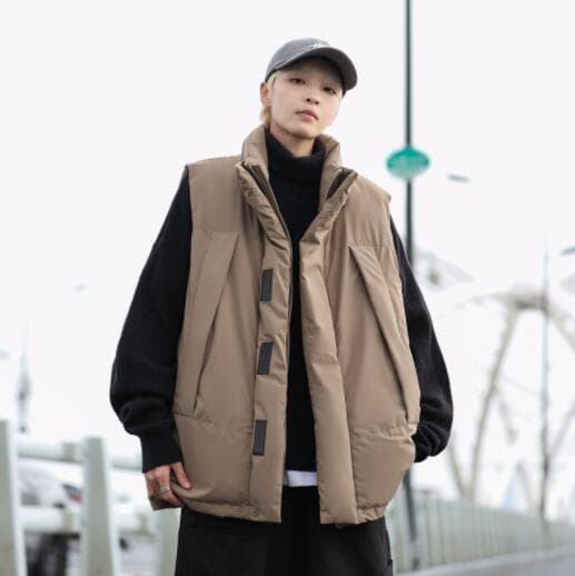 ベスト メンズ 秋冬メンズ中綿ダウンベスト防寒トップス