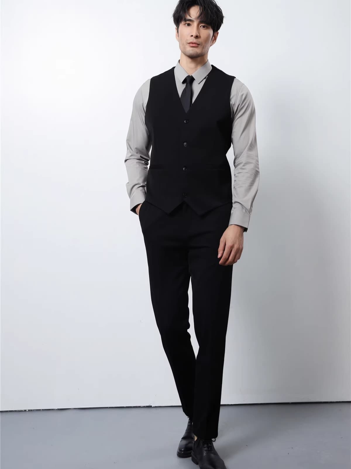 ベスト メンズ スーツ 洗練シルエット ビジネスベスト