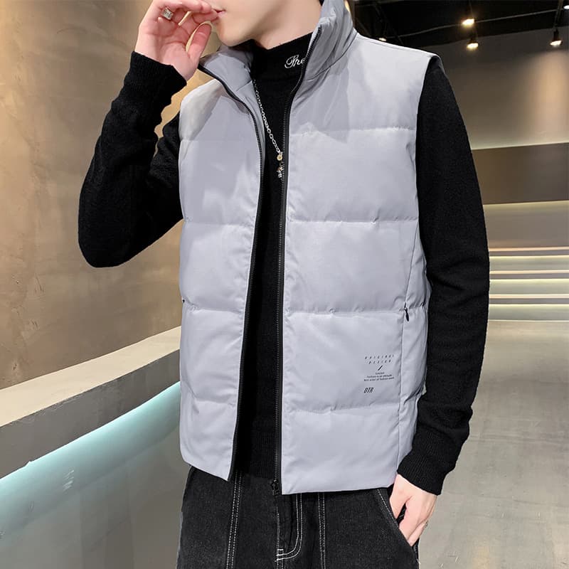 ベスト メンズ ダウン スタンドカラー ダウンベスト