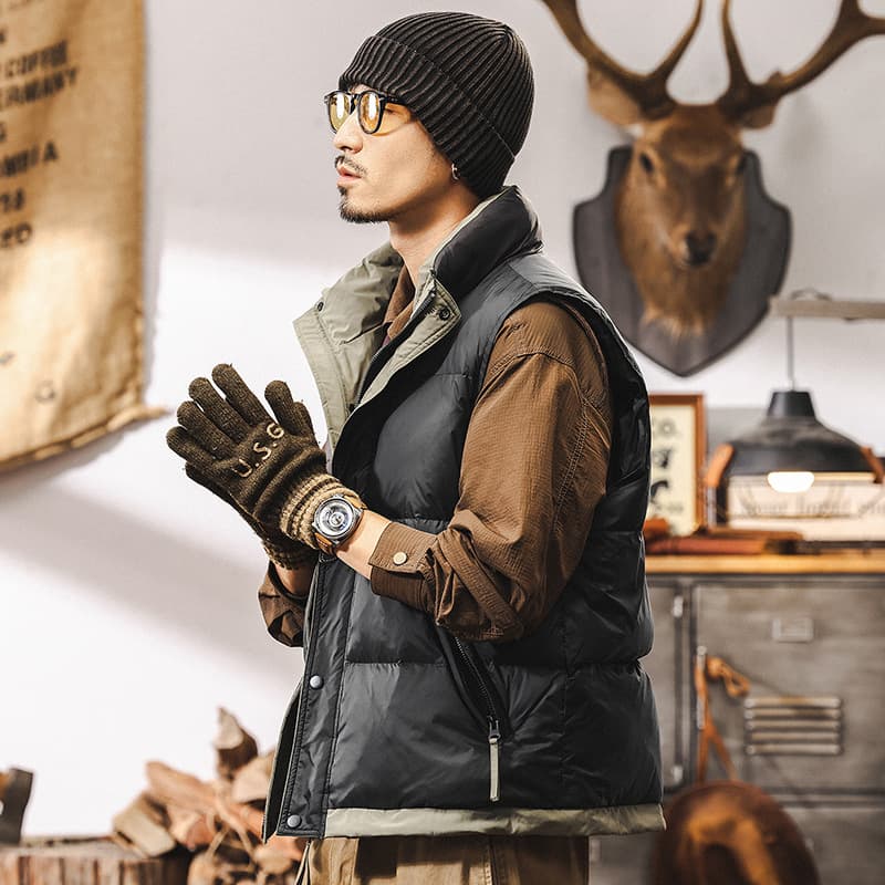 ベスト メンズ ダウン 立体感あふれる高機能ダウンベスト