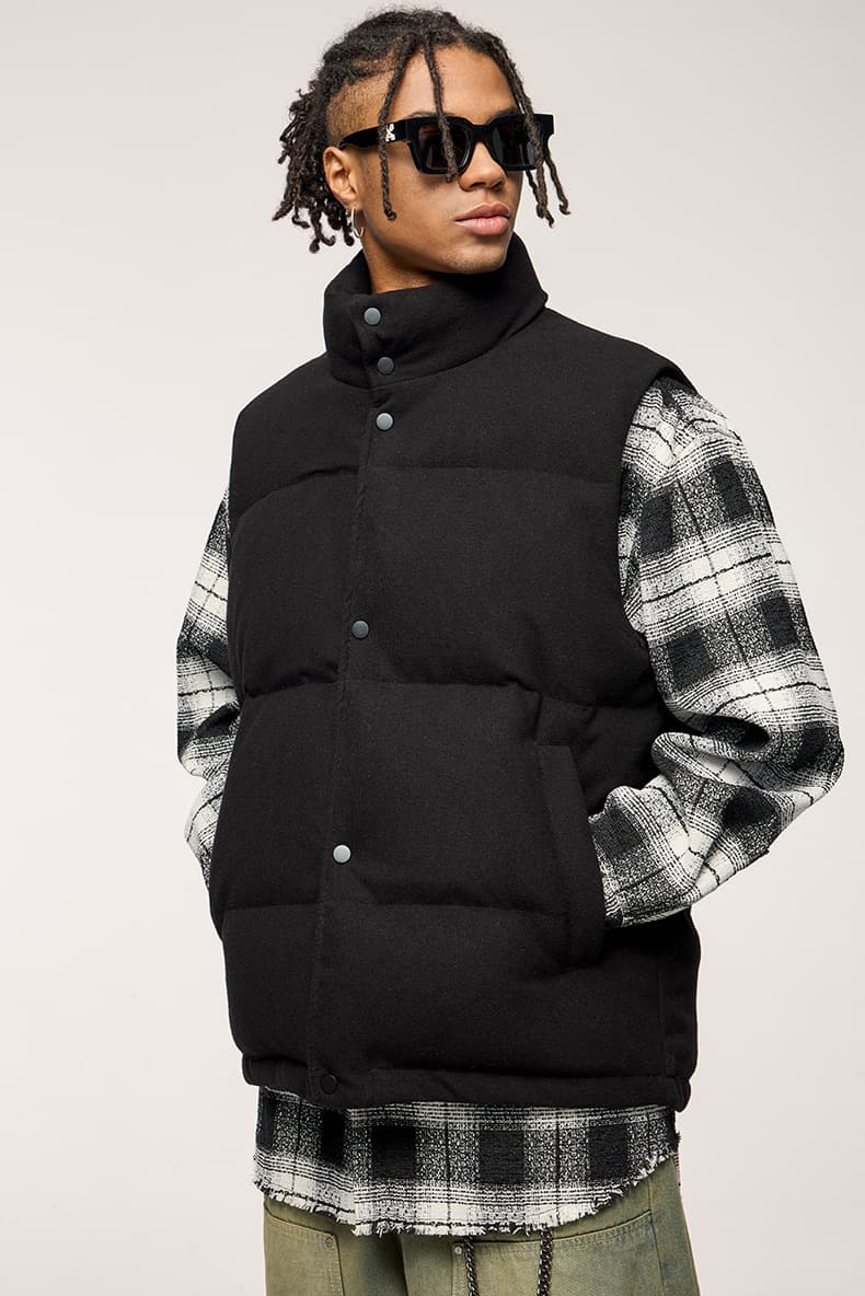 メンズ ベスト メンズ ダウンベスト 防寒 袖なし アウター 全2色