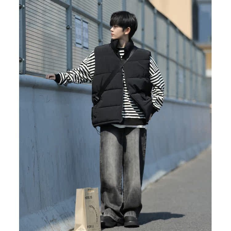 ベスト メンズ ダウン スタンダード厚手ダウンベスト