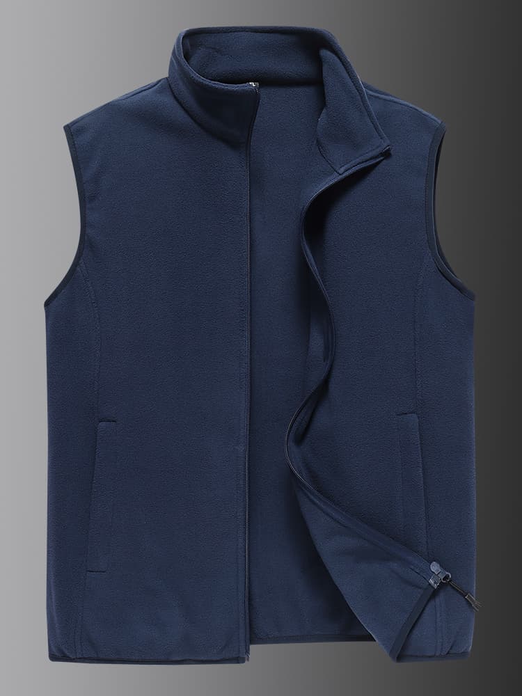 ベスト メンズ スタンドカラー あったかフリースベスト