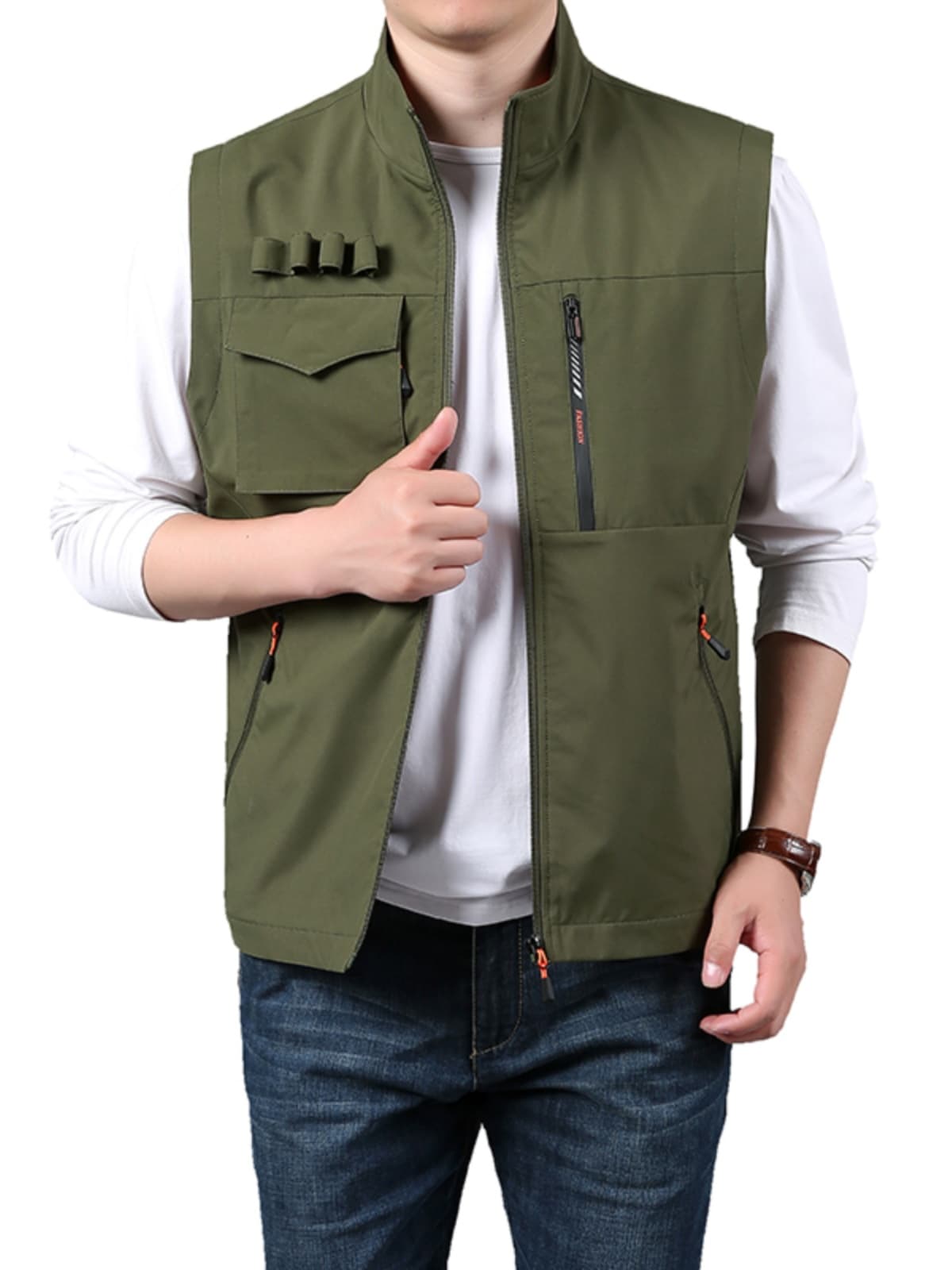 ベスト メンズ ナイロン 多機能ユーティリティベスト