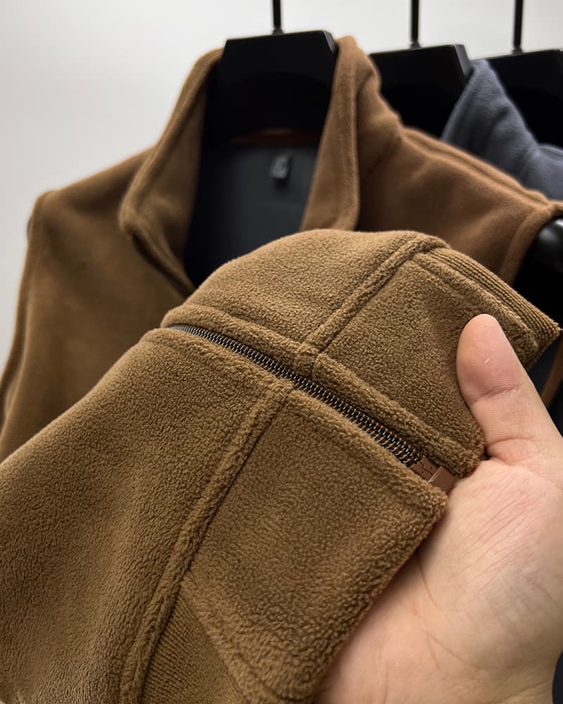 ベスト メンズ スタンドカラー ふわもこベスト